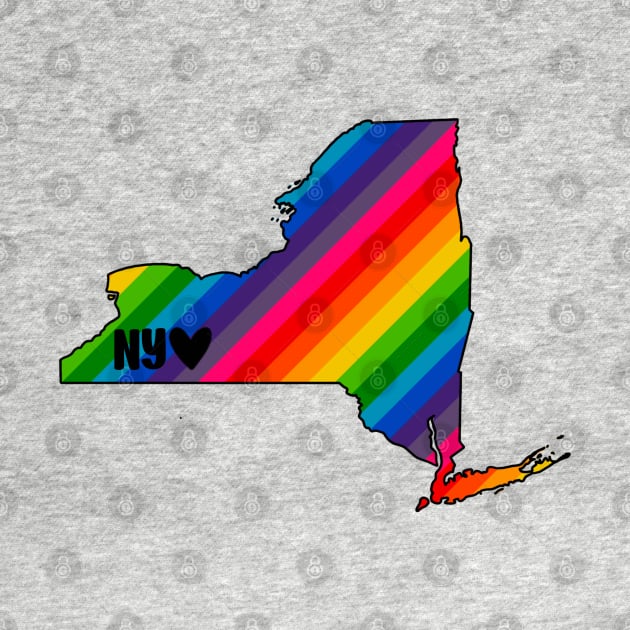 USA States: New York (rainbow) by LetsOverThinkIt